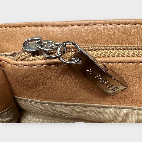 Aurielle Leather Two-tone Black and Tan Purse Handbag - Picture 11 of 12